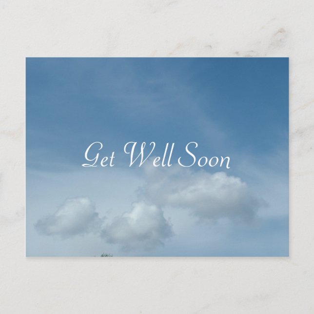 Blue sky and white clouds postcard. postcard (Front)