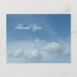 Blue sky and white clouds postcard. postcard
