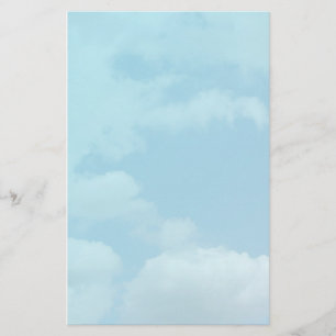 blue sky and white clouds stationery