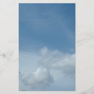 Blue sky and white clouds. stationery