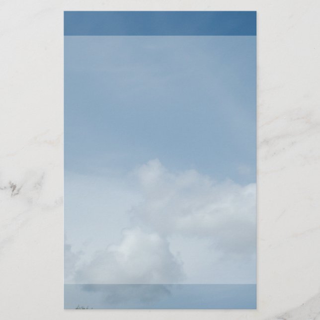 Blue sky and white clouds. stationery (Front)