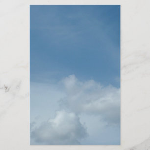 blue sky and white clouds stationery