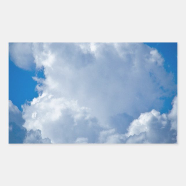 blue sky art vo1 rectangular sticker (Front)
