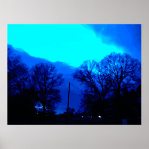 Blue Sky at Night Poster