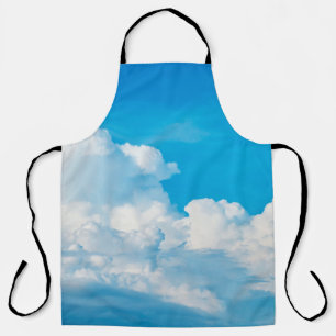 Blue sky background clouds white apron