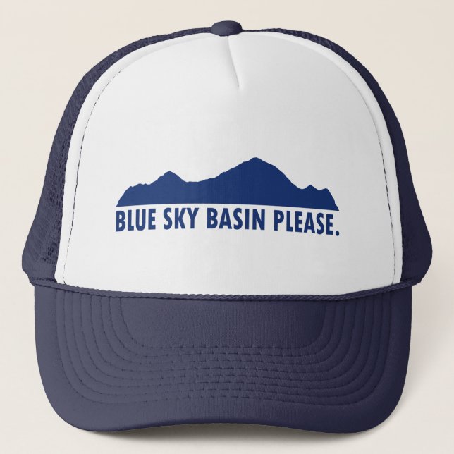 Blue Sky Basin Colorado Please Trucker Hat (Front)