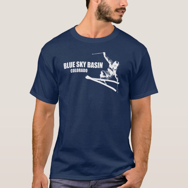Blue Sky Basin Colorado Skier T-Shirt (Front)