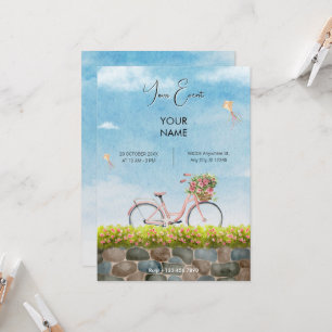 Blue Sky bicycle landscape  Invitation