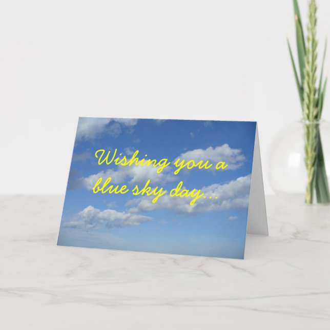 Blue Sky Birthday Card (Front)