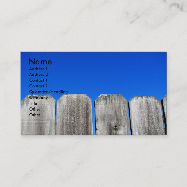 Blue Sky Business Card (Front)