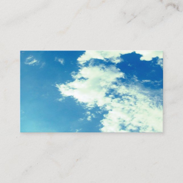 blue sky business card template photo art (Front)