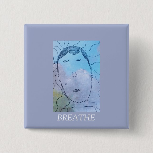 Blue  Sky Button Square (Front)