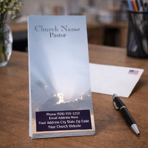 Blue Sky Church Bible Rack Card, Ministry Card