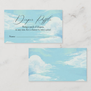 Blue Sky Cloud Diaper Raffle Insert Card