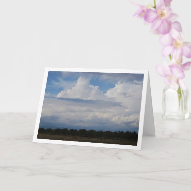 Blue Sky Cloud Landscape Card (Orchid)