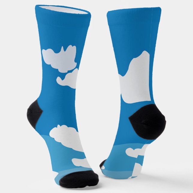 Blue Sky Cloud  Socks (Angled)