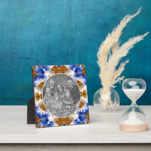 Blue Sky Clouds Abstract Add Your Photo    Plaque