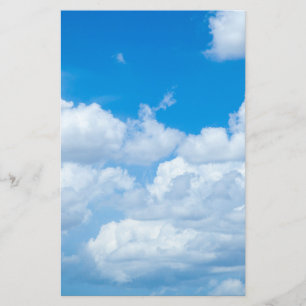 Blue Sky Clouds Background Skies Heaven Design Stationery