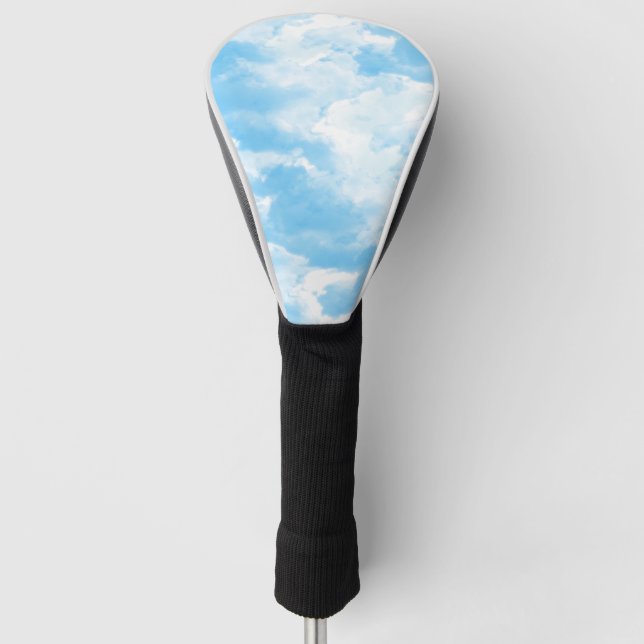 Blue Sky Clouds Golf Head Cover (Front)