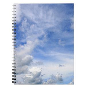 Blue Sky Clouds - Notepad Spiral Notebook
