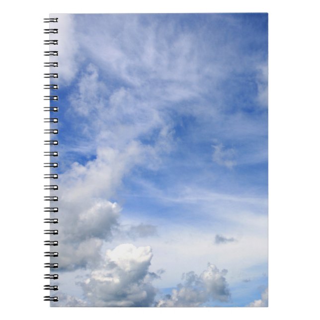 Blue Sky Clouds - Notepad Spiral Notebook (Front)