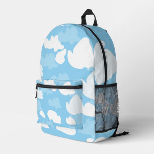 Blue Sky Clouds Printed Backpack