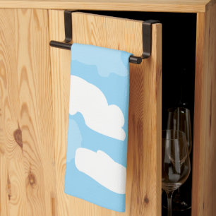 Blue Sky Clouds Tea Towel