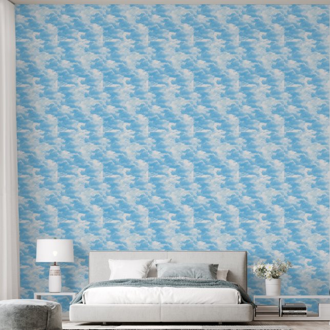 Blue Sky Clouds Wallpaper (Bedroom)