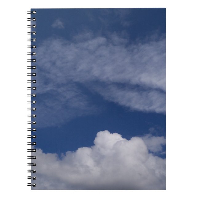 blue sky cool clouds notebook (Front)