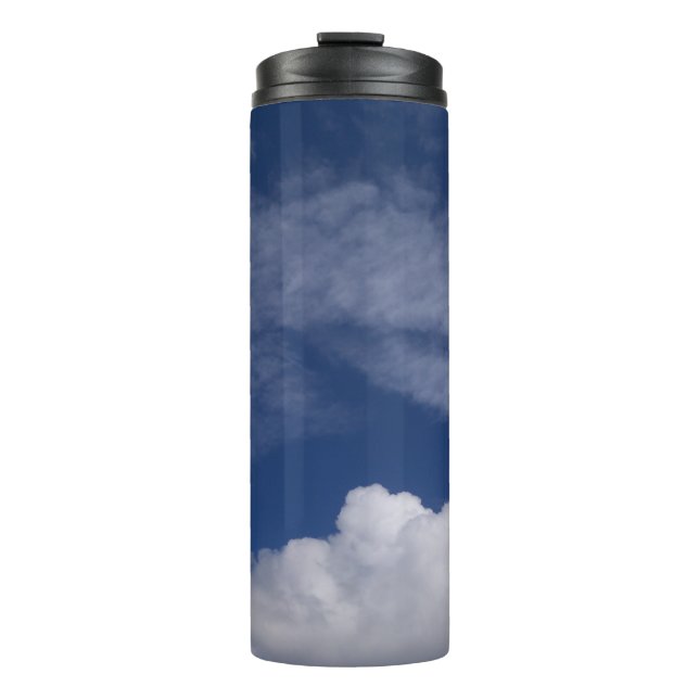 blue sky cool clouds thermal tumbler (Front)