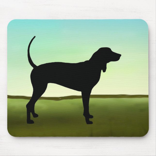 Blue Sky Coonhound Mouse Pad (Front)