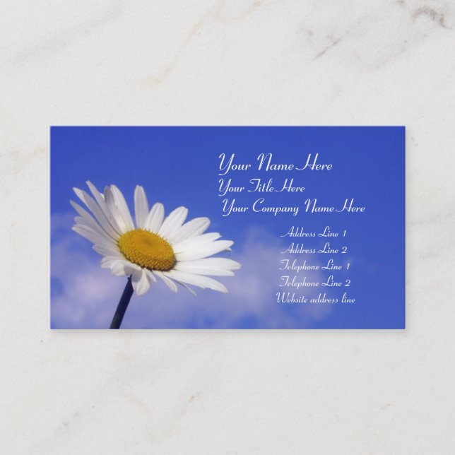 Blue Sky Daisy Business Card (Front)