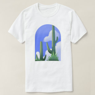 Blue Sky Desert Cactus Painting Tee