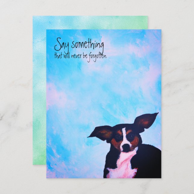 Blue Sky Doggie Blank Card (Front/Back)