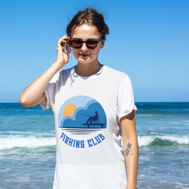 Blue Sky Fisherman Fishing Club T-Shirt (Creator Uploaded)
