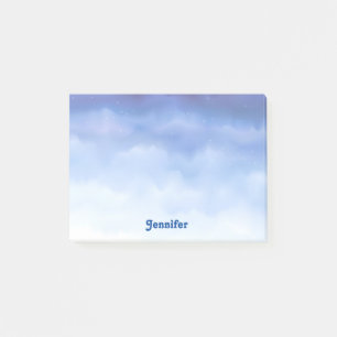 Blue Sky Float Away Custom Name Post-it Notes
