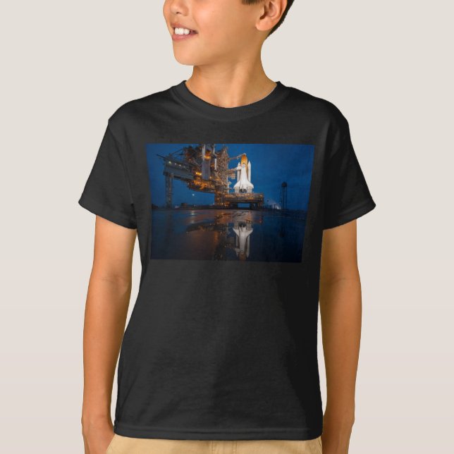 Blue Sky for Space Shuttle Atlantis Launch T-Shirt (Front)