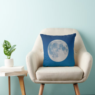 Blue Sky Full Moon Cushion