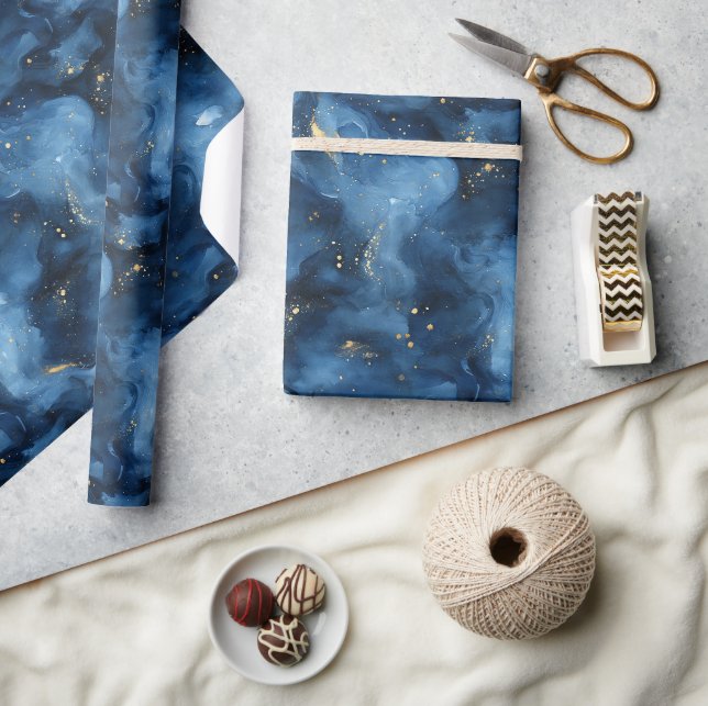 Blue Sky Galaxy Birthday   Wrapping Paper (Crafts)