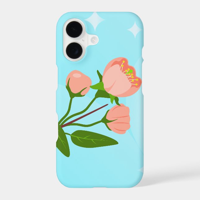 Blue sky gradient with blooming spring branch (Back)