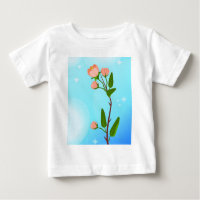 Blue sky gradient with blooming spring branch 