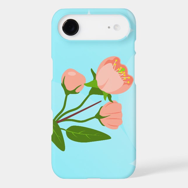 Blue sky gradient with blooming spring branch Case-Mate iPhone case (Back)