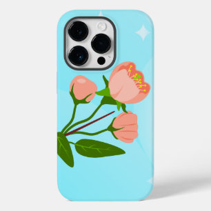 Blue sky gradient with blooming spring branch Case-Mate iPhone 14 pro case