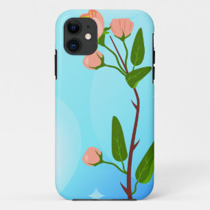 Blue sky gradient with blooming spring branch Case-Mate iPhone case