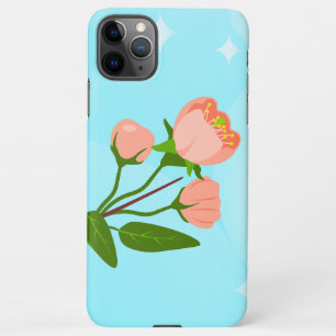 Blue sky gradient with blooming spring branch iPhone 11Pro max case