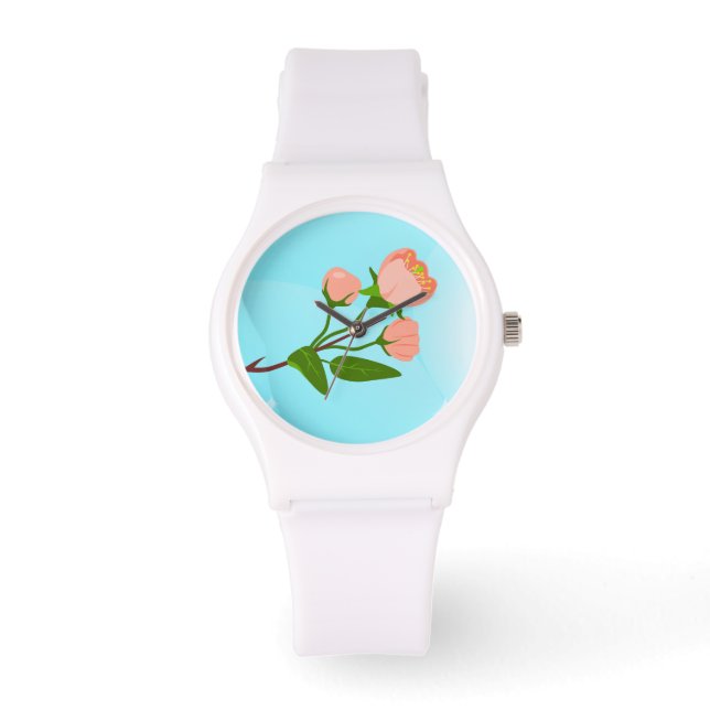 Blue sky gradient with blooming spring branch  watch (Front)