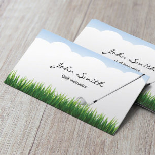 Blue Sky & Grass Golf instructor Business Card