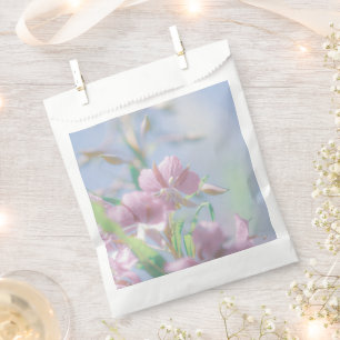 Blue Sky Green Plant Leaves Purple Flowers Favour Bags