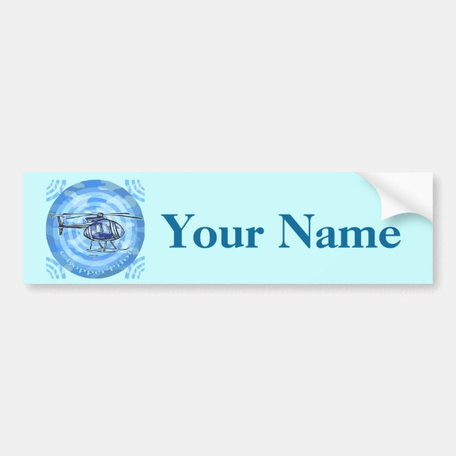 Blue Sky Helicopter  bumper sticker (Front)