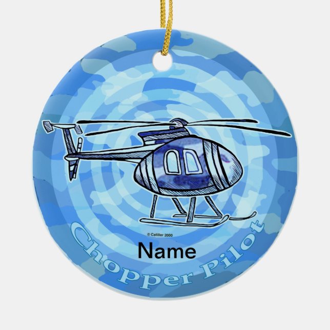 Blue Sky Helicopter ornament (Front)